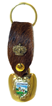 Schl. Anh. Glocke Krone messing Fellband 9x3cm